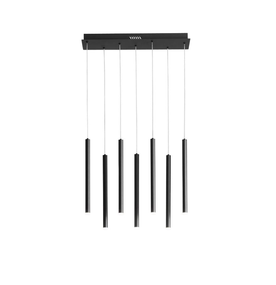 Sospensione LED tubolare base rettangolare in metallo bianco-nero-oro 35W 3290LM CCT PYPE-SQ7 Sospensione LED tubolare base rettangolare in metallo bianco-nero-oro 35W 3290LM CCT PYPE-SQ7